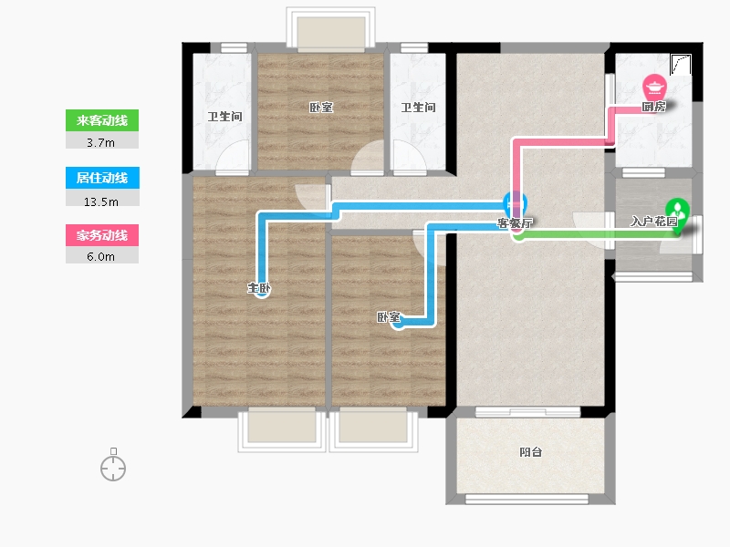 广东省-广州市-敏捷绿湖首府-95.03-户型库-动静线