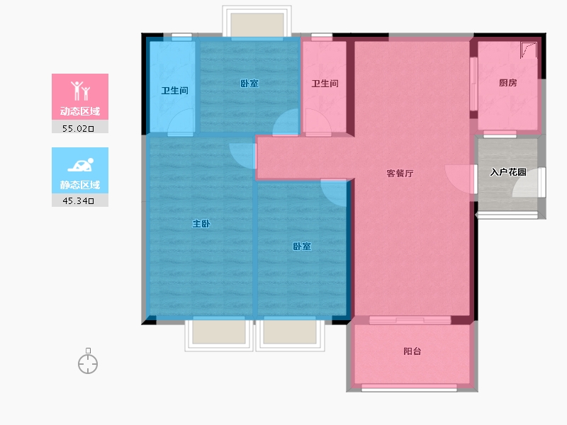 广东省-广州市-敏捷绿湖首府-95.03-户型库-动静分区