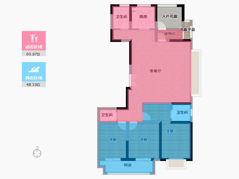 江苏省-常州市-五星星韵城-102.54-户型库-动静分区