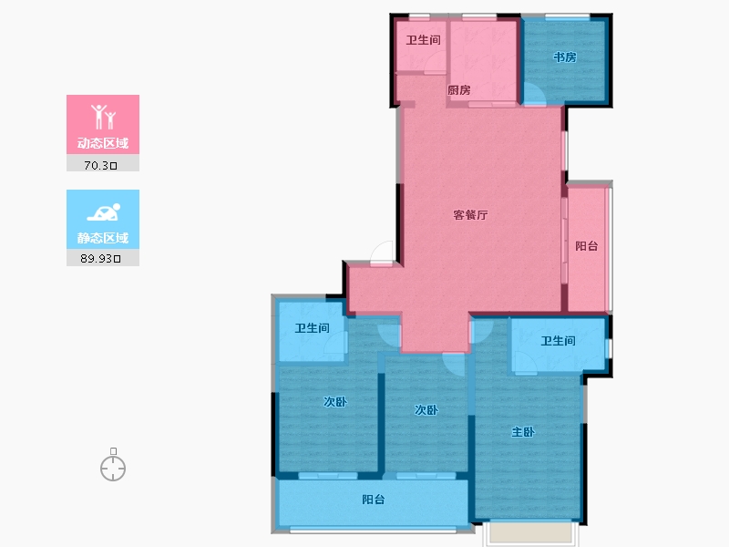 浙江省-宁波市-融创江滨之城-145.06-户型库-动静分区