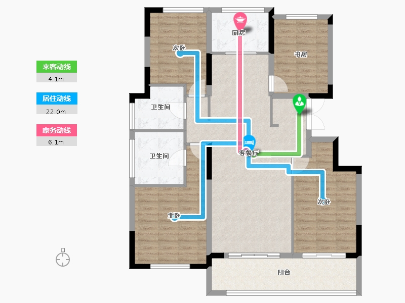 江苏省-常州市-绿城江南里-120.80-户型库-动静线