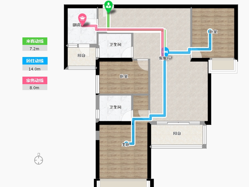 广东省-广州市-南沙珠江湾-95.36-户型库-动静线