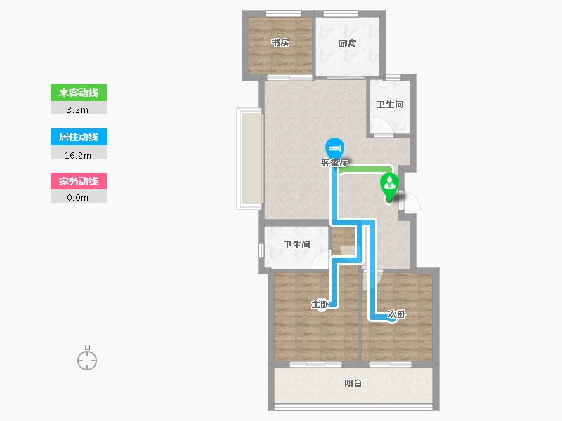 浙江省-宁波市-绿城·春熙月明-84.58-户型库-动静线