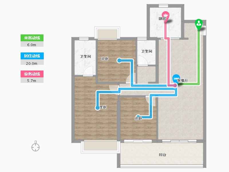 江苏省-常州市-三盛兆地汝悦春秋-98.45-户型库-动静线