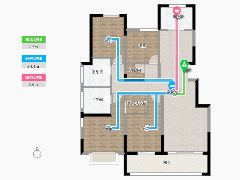 江苏省-常州市-绿城江南里-118.41-户型库-动静线