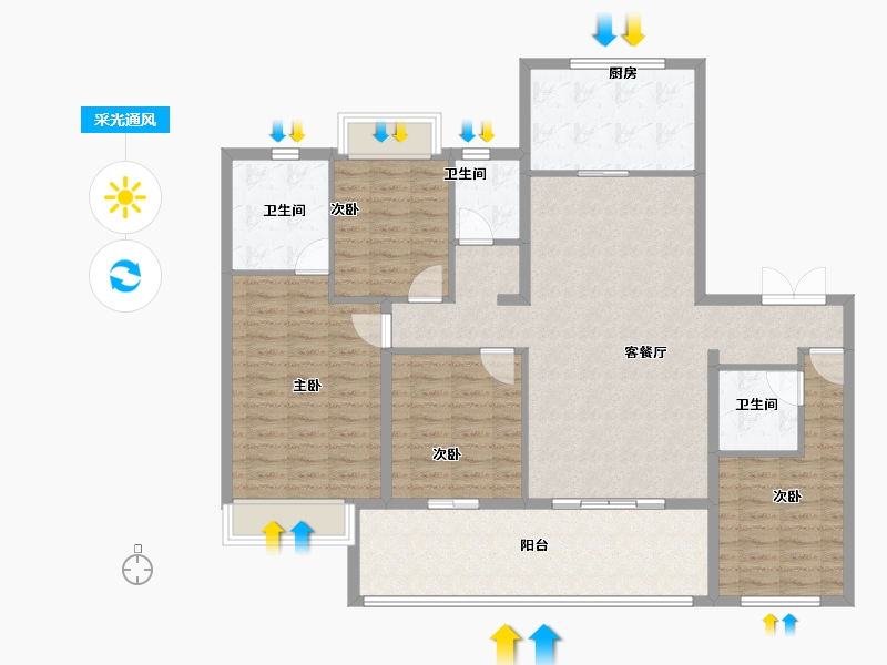 江苏省-常州市-三盛兆地汝悦春秋-127.52-户型库-采光通风