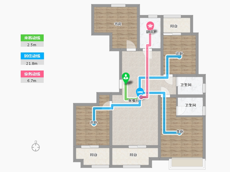 河南省-安阳市-浩创梧桐郡-118.00-户型库-动静线