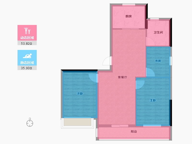 江苏省-镇江市-路劲·港欣城-80.80-户型库-动静分区