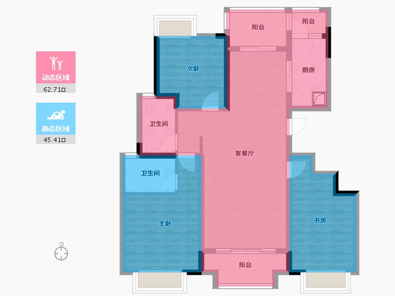 广东省-广州市-融创·天玥-125.00-户型库-动静分区