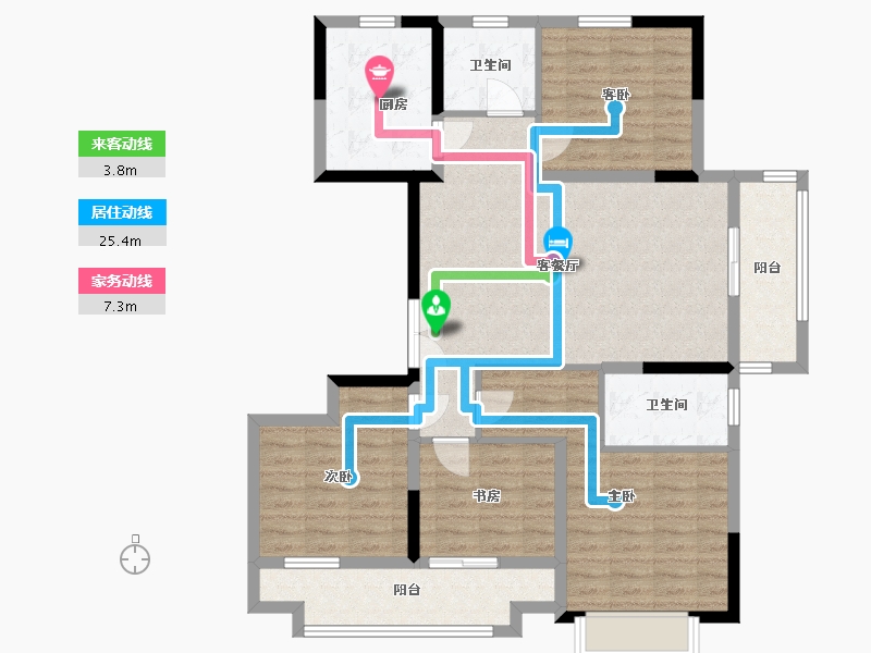 浙江省-绍兴市-阿里山庄-108.00-户型库-动静线