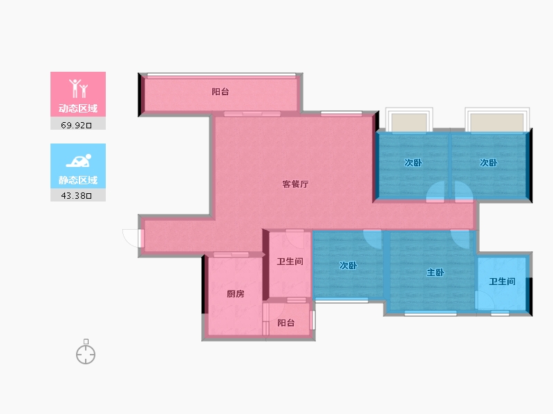 贵州省-贵阳市-广大城-100.80-户型库-动静分区