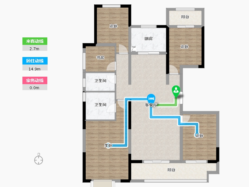 陕西省-西安市-大华锦绣前程-134.00-户型库-动静线