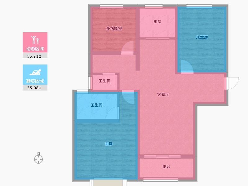 山西省-太原市-山钢铭著-79.59-户型库-动静分区