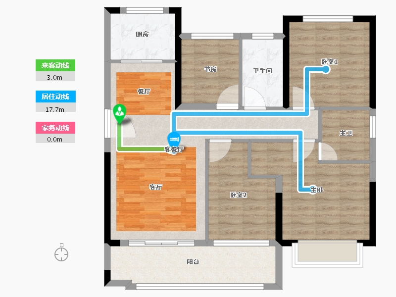 福建省-泉州市-悦公馆-92.00-户型库-动静线