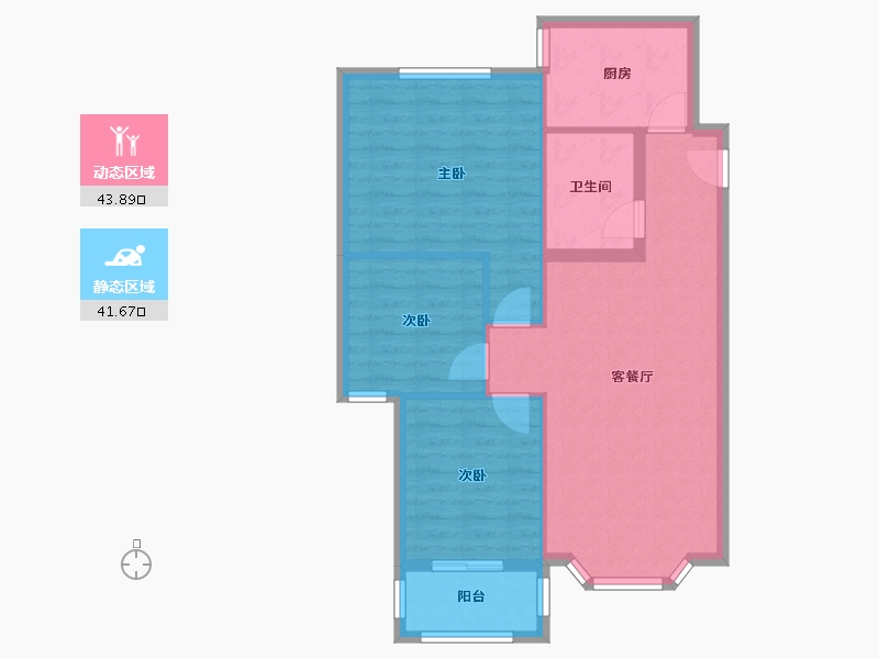 四川省-成都市-五福花园-90.00-户型库-动静分区