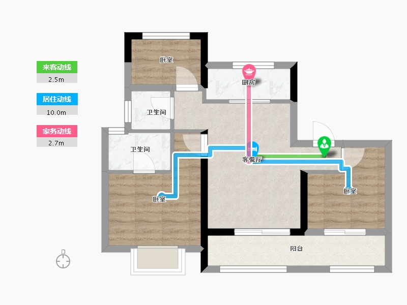 江苏省-常州市-常发珑玥-56.27-户型库-动静线