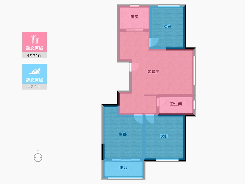 山东省-德州市-香榭丽小镇北区-90.00-户型库-动静分区