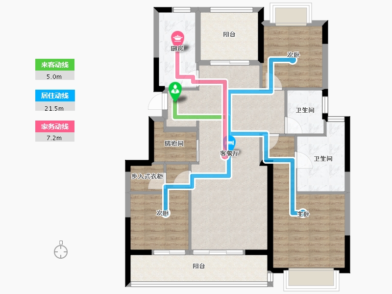 江苏省-常州市-绿城江南里-103.20-户型库-动静线