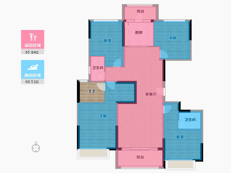 广东省-佛山市-华侨城云邸星悦-123.20-户型库-动静分区