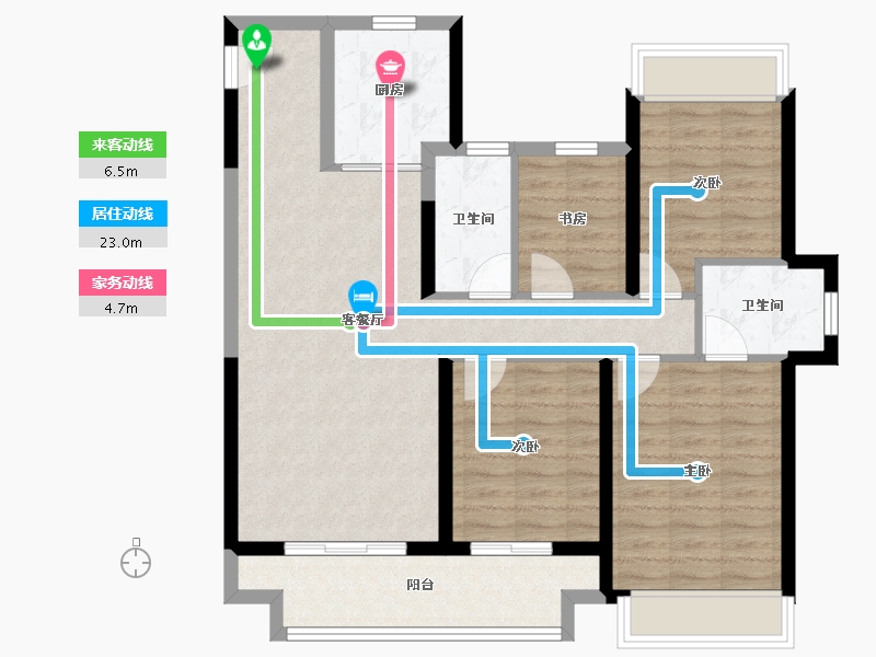 江苏省-镇江市-绿地·翠园-93.39-户型库-动静线