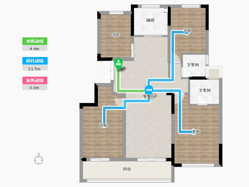 江苏省-常州市-绿城江南里-118.40-户型库-动静线