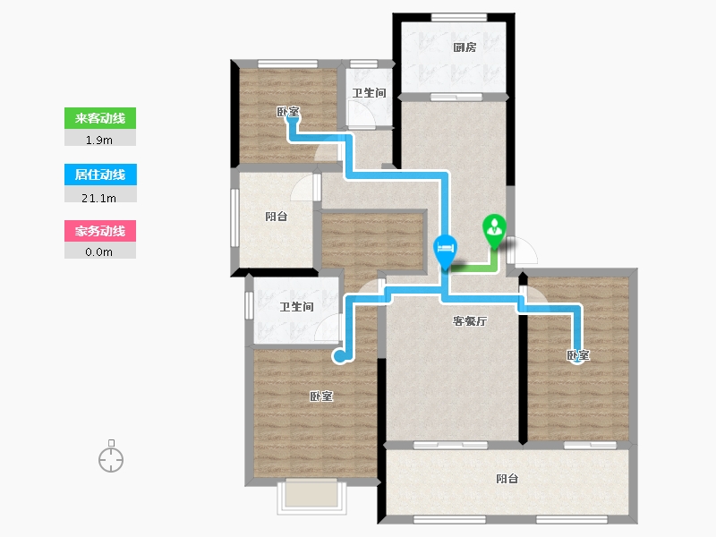 江苏省-常州市-常发珑玥-120.76-户型库-动静线