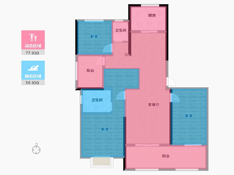 江苏省-常州市-常发珑玥-120.76-户型库-动静分区