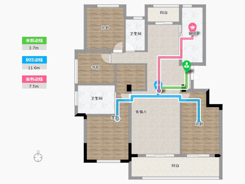 江苏省-常州市-绿城江南里-136.01-户型库-动静线