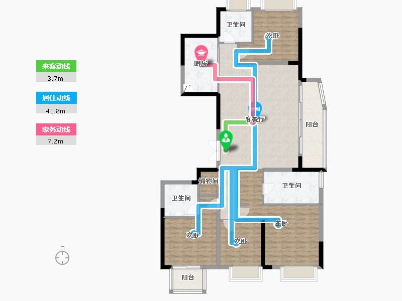 浙江省-杭州市-奋起-150.00-户型库-动静线