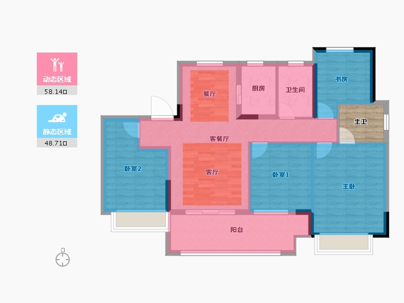 福建省-泉州市-悦公馆-100.01-户型库-动静分区