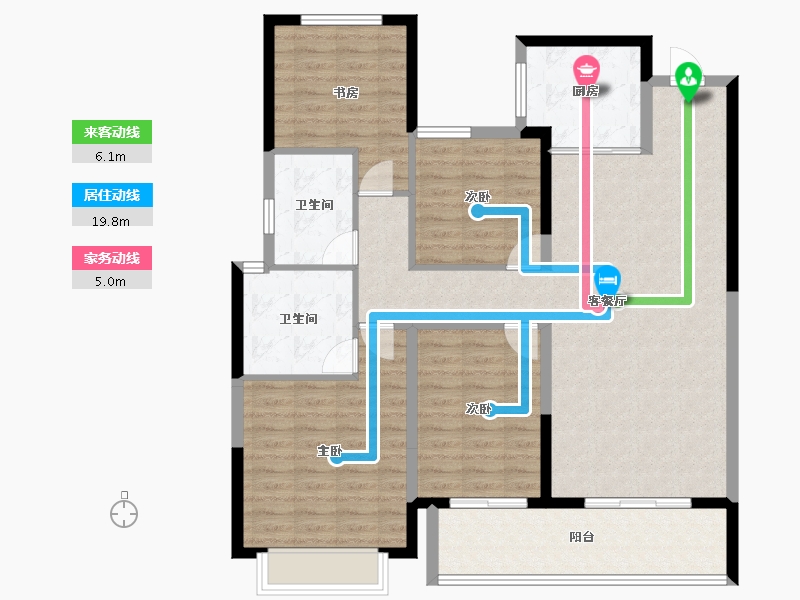 浙江省-宁波市-融创江滨之城-115.22-户型库-动静线