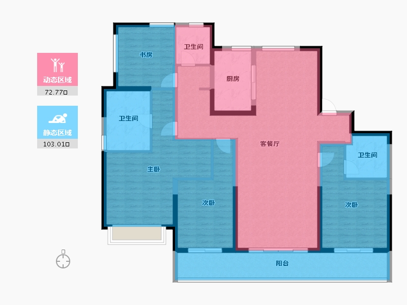 浙江省-宁波市-融创江滨之城-159.15-户型库-动静分区