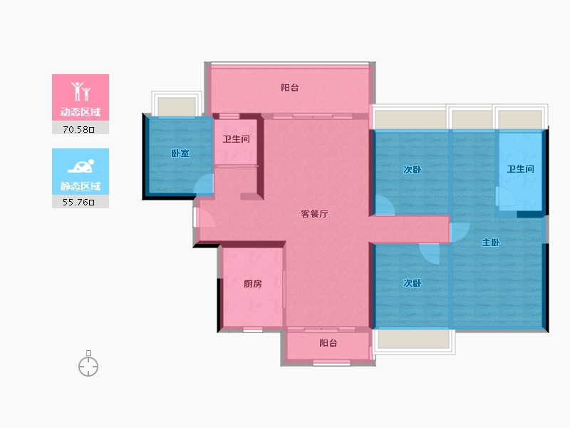 广东省-广州市-广州大学城智慧谷·12光年-113.69-户型库-动静分区