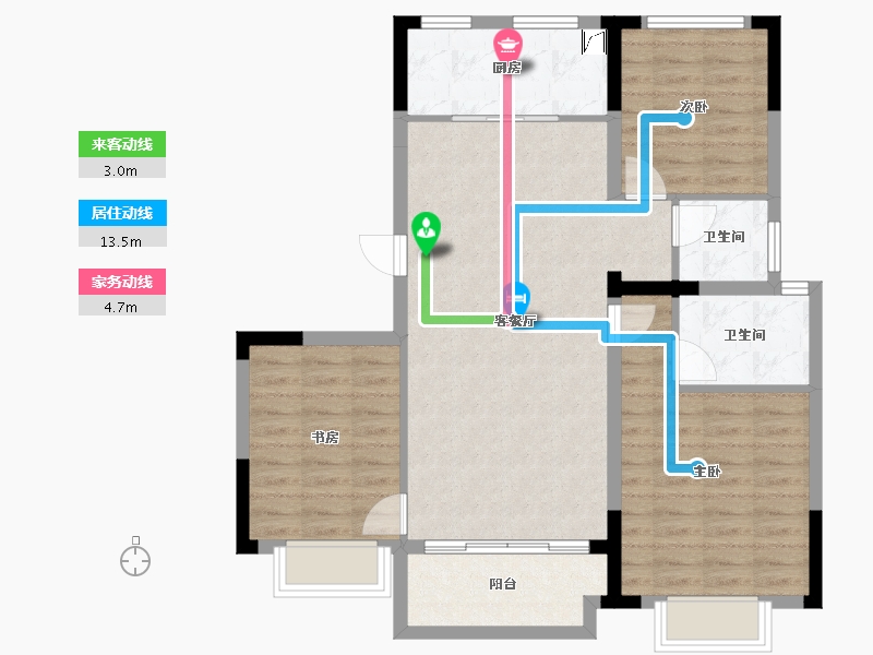 江西省-南昌市-恒茂未来都会-89.60-户型库-动静线