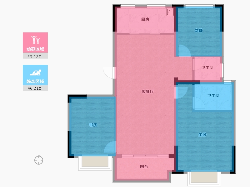 江西省-南昌市-恒茂未来都会-89.60-户型库-动静分区