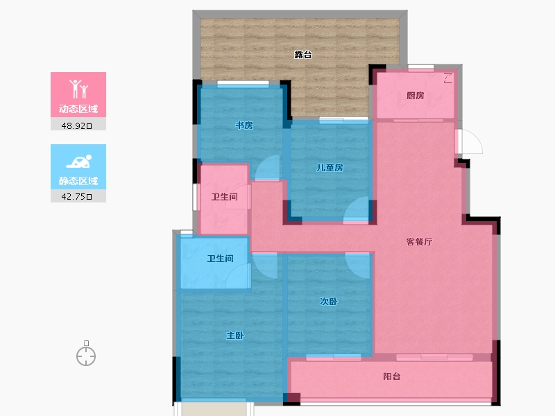 江西省-南昌市-恒茂未来都会-96.75-户型库-动静分区