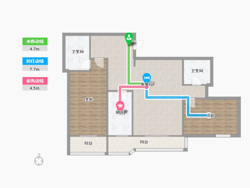 天津-天津市-锦中大厦-126.00-户型库-动静线