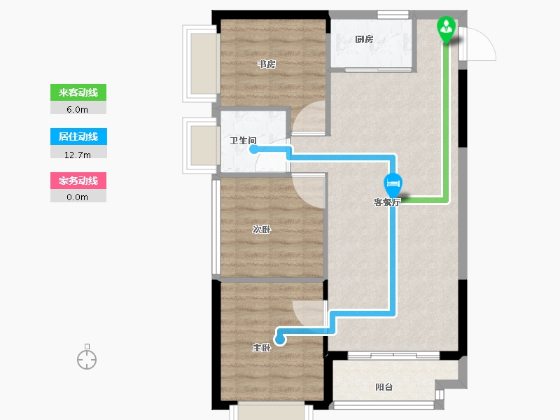 广西壮族自治区-南宁市-振宁星光广场-72.80-户型库-动静线