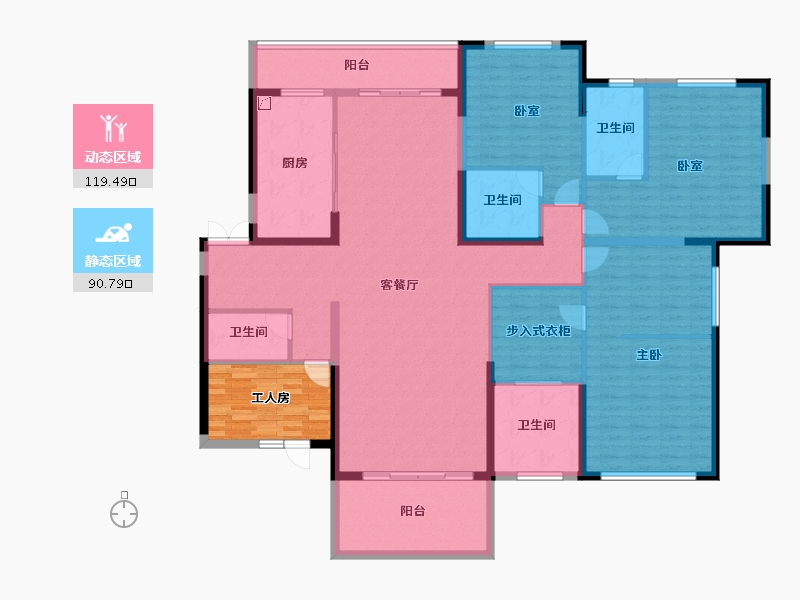 湖南省-长沙市-湘江壹号-201.77-户型库-动静分区