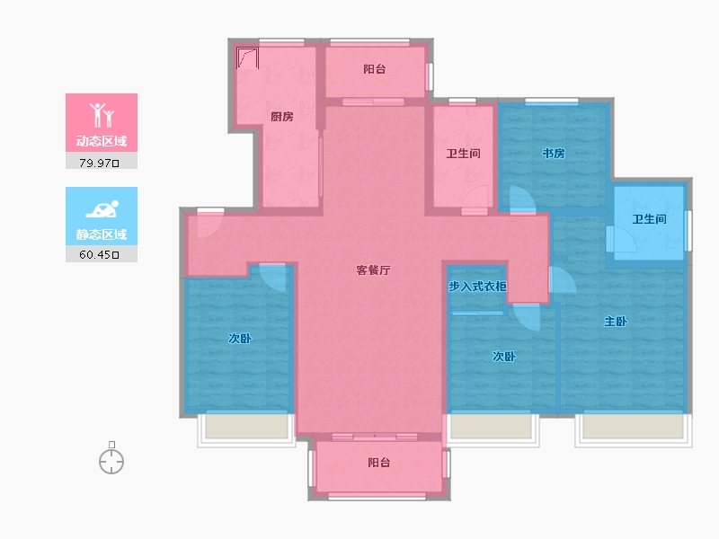 江苏省-盐城市-玥府-125.00-户型库-动静分区