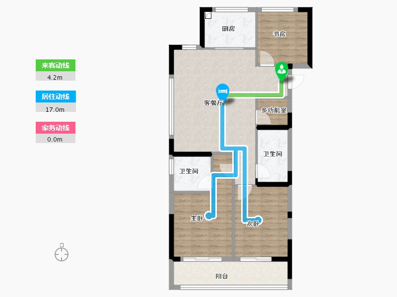 浙江省-宁波市-绿城金茂·春澜璟园-91.50-户型库-动静线