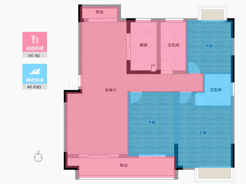 江西省-南昌市-恒茂未来都会-102.40-户型库-动静分区