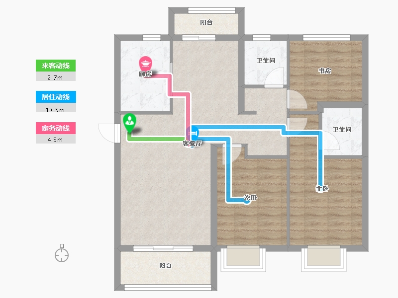 湖北省-武汉市-武汉城建恒瑞集团欣园-87.07-户型库-动静线