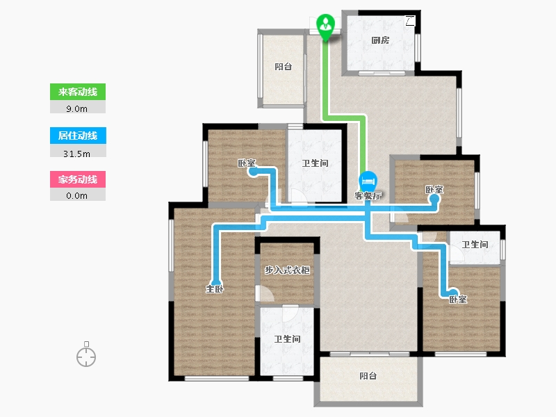 湖南省-长沙市-湘江壹号-196.70-户型库-动静线