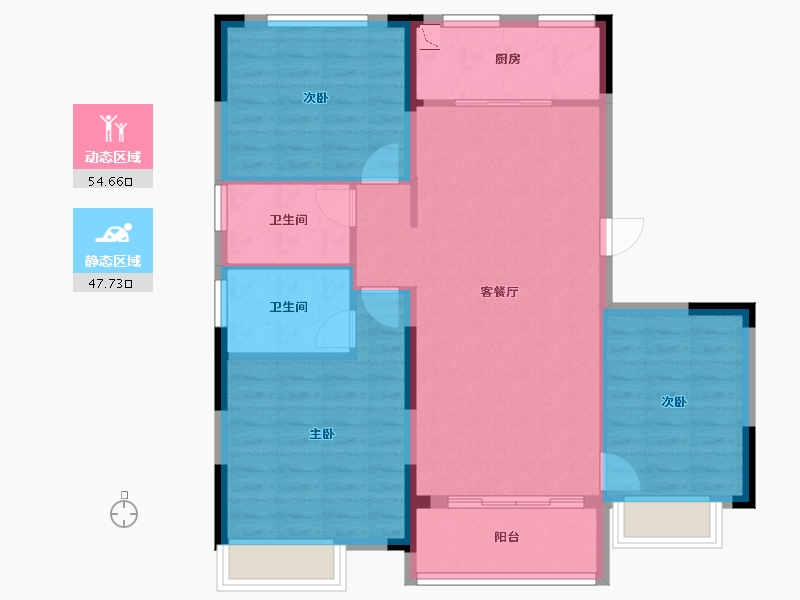 江西省-南昌市-恒茂未来都会-92.80-户型库-动静分区