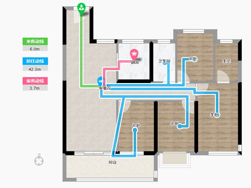 福建省-泉州市-石狮建发和鸣-94.40-户型库-动静线