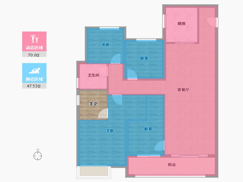 江西省-南昌市-南昌中骏·世界城-111.27-户型库-动静分区