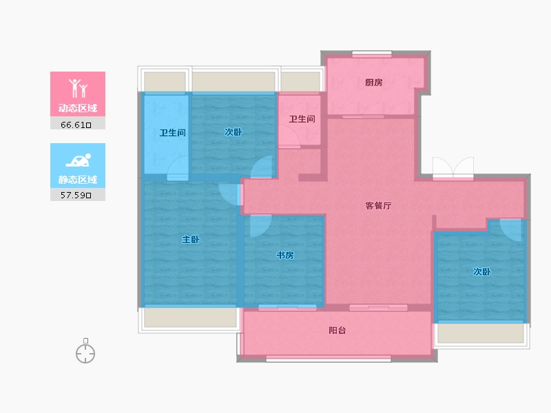 江苏省-常州市-旭辉都会上著-112.00-户型库-动静分区