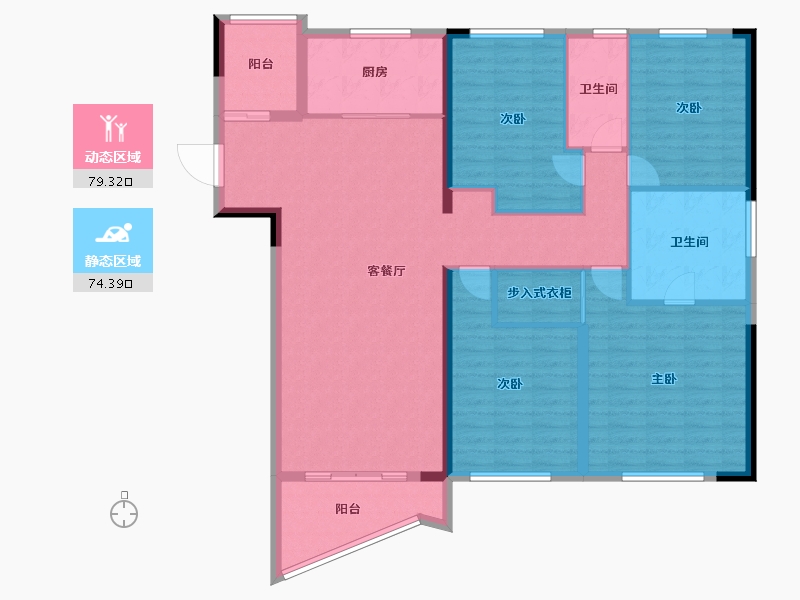 湖南省-长沙市-珠江颐德公馆-139.84-户型库-动静分区