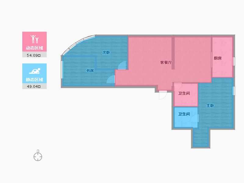 湖北省-武汉市-智慧车都青年城-93.56-户型库-动静分区